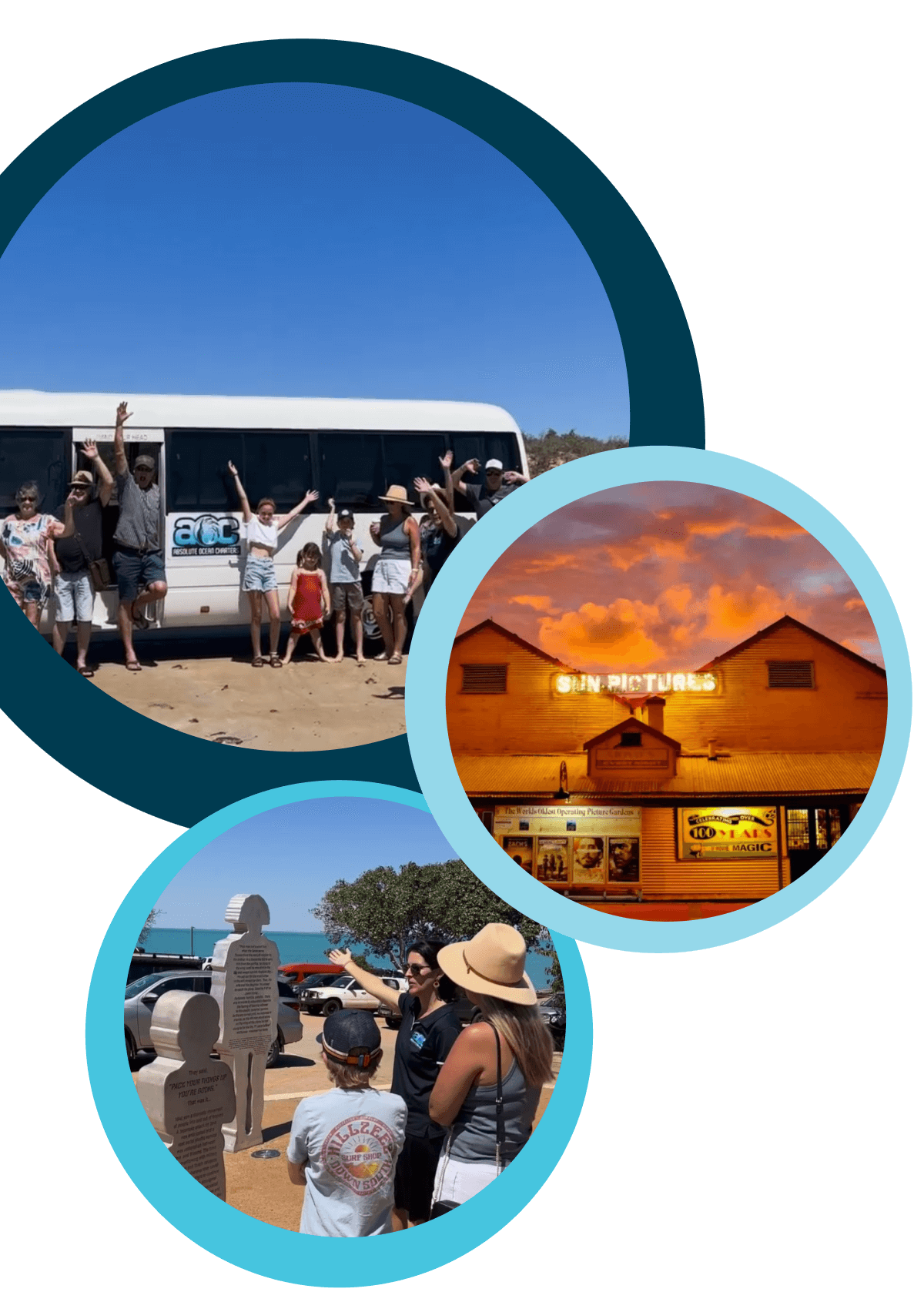 Broome Bus Tours Collage